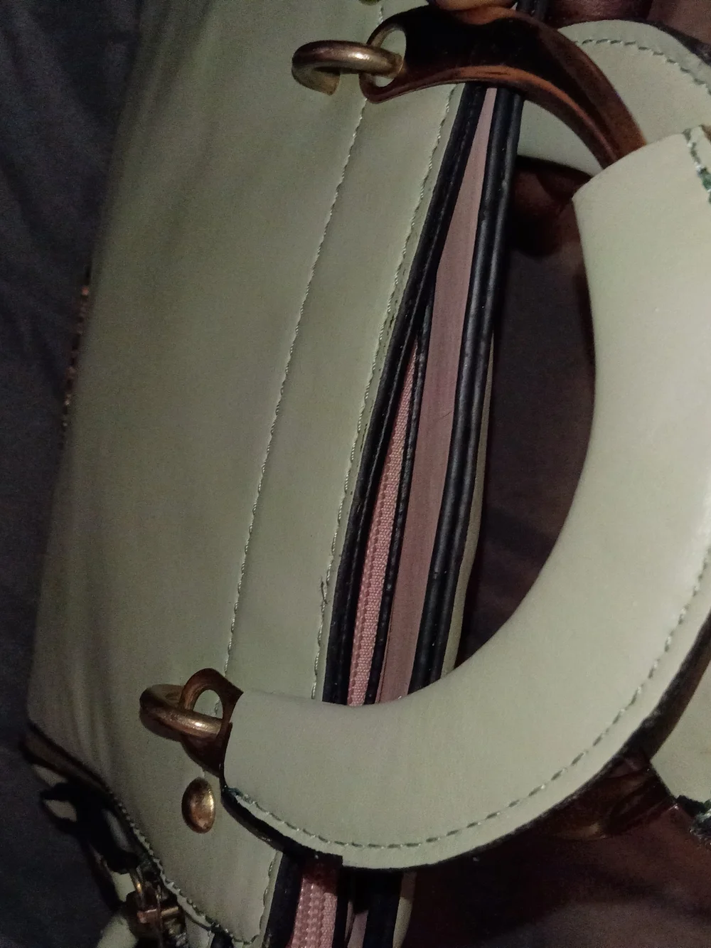 Mint Green Top-Handle Women’s Bag with Gold Hardware
